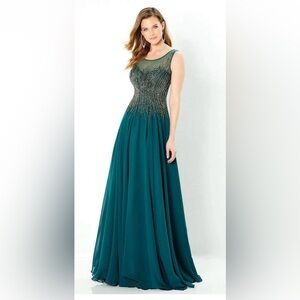 Montage by Mon Cheri - 220939 Illusion A-Line Mother of the Bride Gown Sz 12